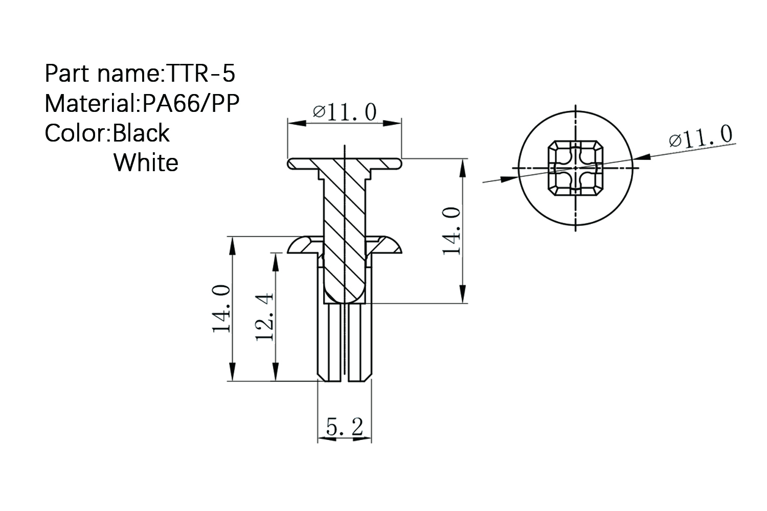 Push-in Rivet TTR-5